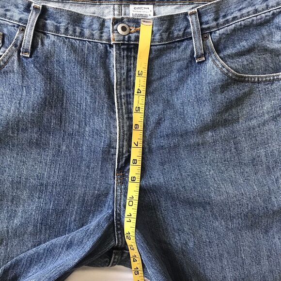 Cinch Men Green Label Relaxed Fit Blue Jeans 38 X 30 Tapered Western Ranch Denim - Picture 9 of 13